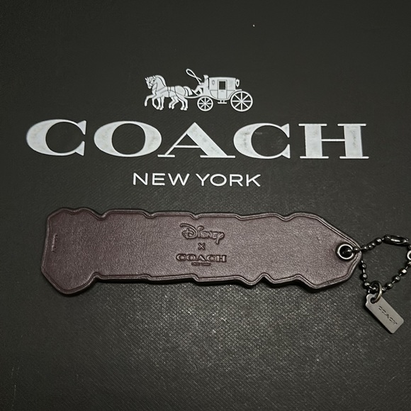 NWT Disney X Coach Sneezy Bag Charm Keychain FOB Dwarf Snow White Movie Leather - Picture 4 of 5